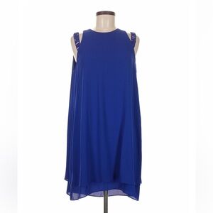BCBGMaxAzria Cobalt Blue Mini Layered A-Line Skirt